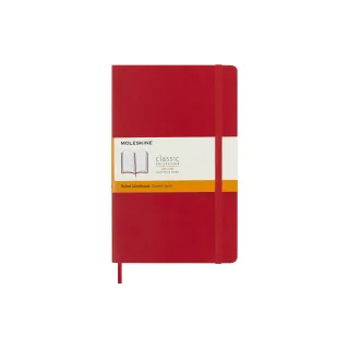 Moleskine Bloc-notes Classic A5 Couverture souple, 192 pages, rouge écarlate