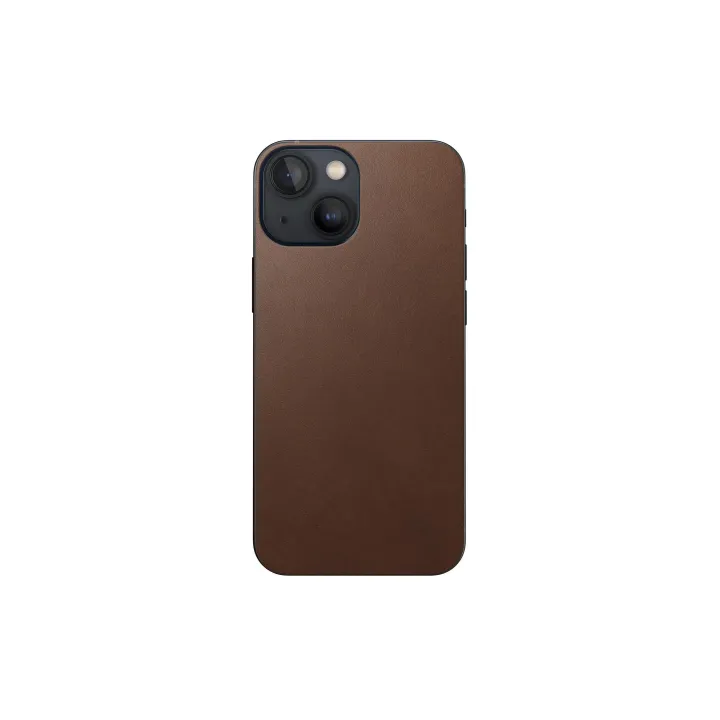 Nomad Leather Skin iPhone 13 Marron