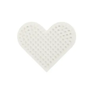 Creativ Company Plaques pour perles à repasser Cœur de Nabbi Blanc