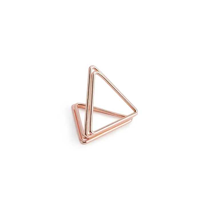 Partydeco Marque-place de table Supports triangulaires 2.3 cm, 10 pièces, or rose