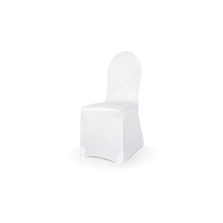 Partydeco Tissu Housse de chaise élastique | onsize | 200g | 1 pièce | blanc