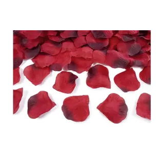 Partydeco Décoration à éparpiller Roses avec bord foncé, 500 pièces, rouge