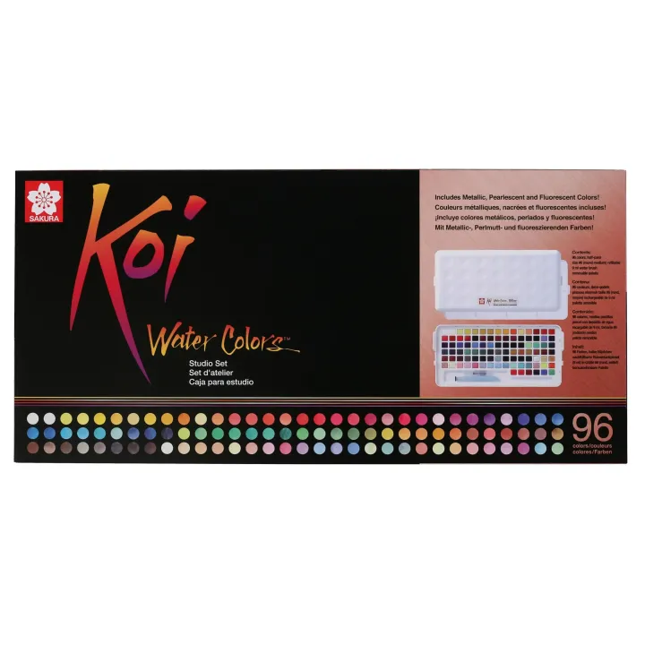 Talens Peinture pour aquarelle Koi Studio Set 96 gobelets | multicolores