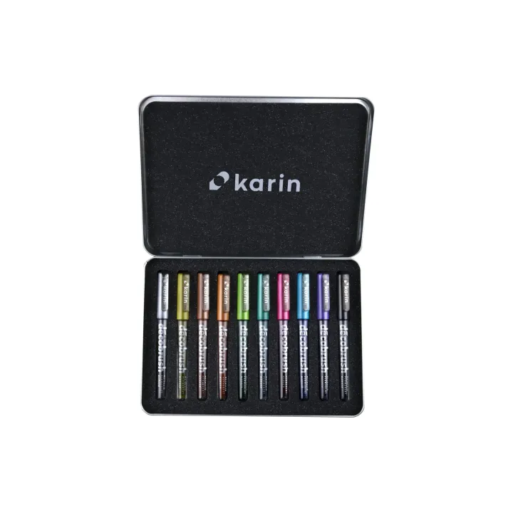 Karin Brushpen Métallique 28Z1 Couleurs métalliques, 10 pièces