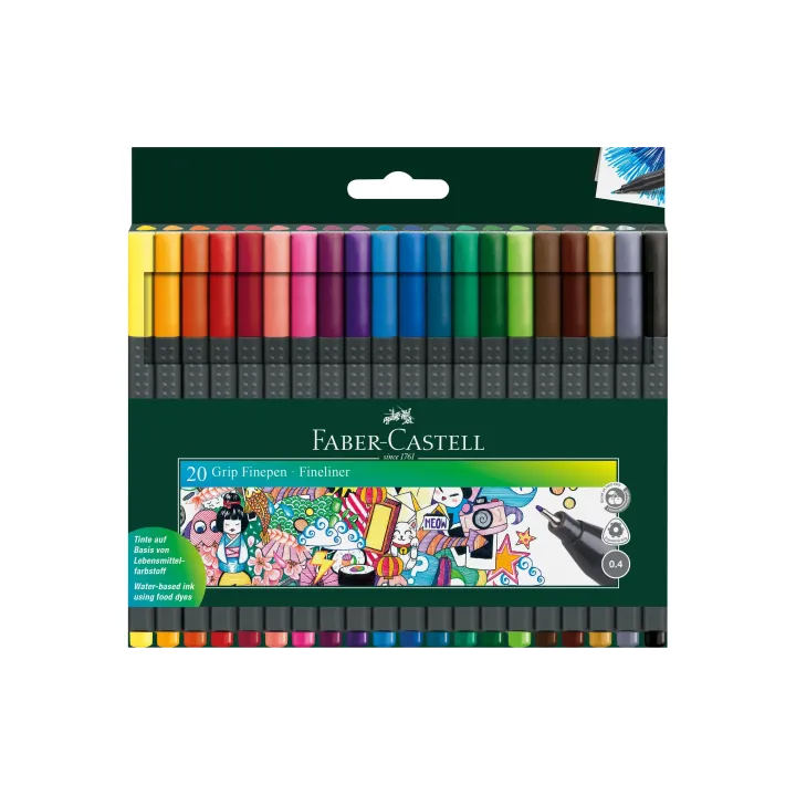 Faber-Castell Fineliner Kit de prise en main 0.4 mm20 pièces