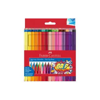 Faber-Castell Crayon feutre Marqueur de couleur Grip 30 pièces