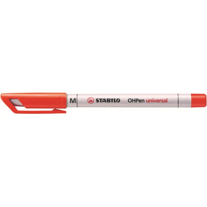 STABILO Stylo à feuilles OHPen Universal NonPermanent M Rouge, 10 pièces