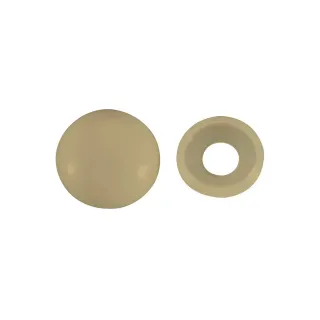 Krafter Caches en 2 parties, beige, 15 x 5 mm, 8 pièces