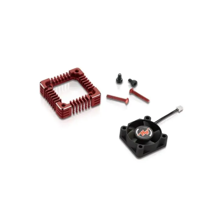 Hobbywing Ventilateur & adaptateur 3010, rouge, pour XR10 Pro G2