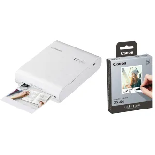 Canon Imprimante photo SELPHY Square QX10 + kit papier XS-20L Blanc