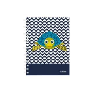 Herlitz Carnet de notes Cute Turtle A5 100 feuilles quadrillées