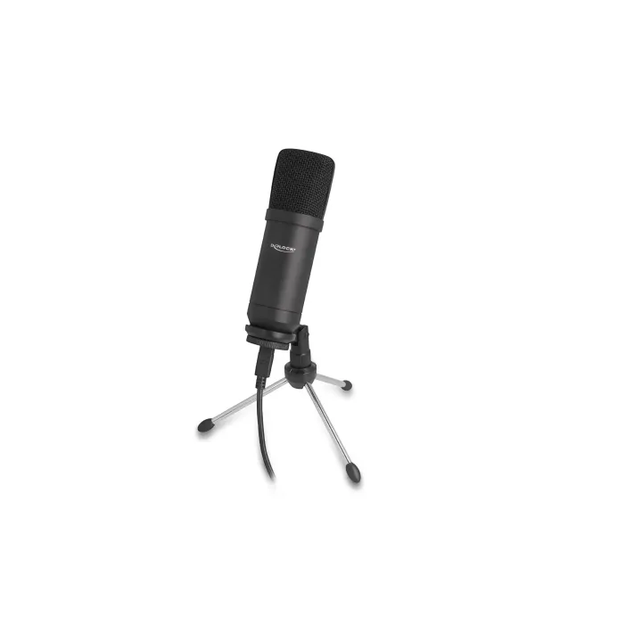 Delock Microphone à condensateur USB professionnel avec Support de table