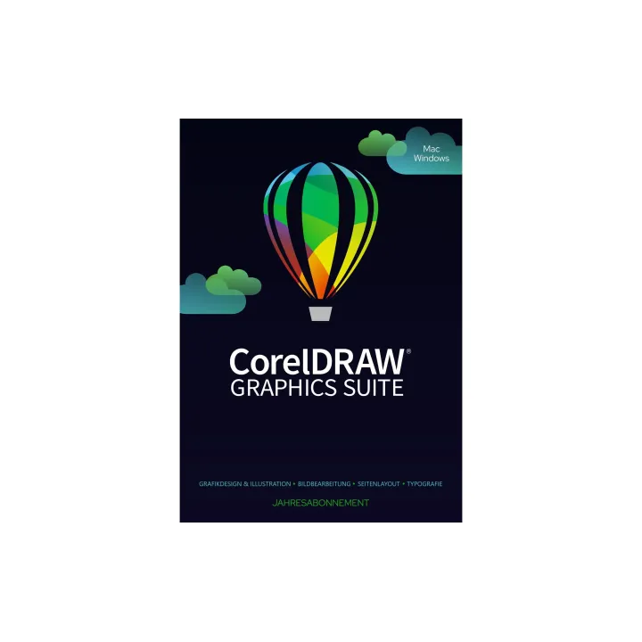 Corel CorelDraw Graphics Suite 365 SUB-RNW, 5-50U, 1y, Win-Mac, ML