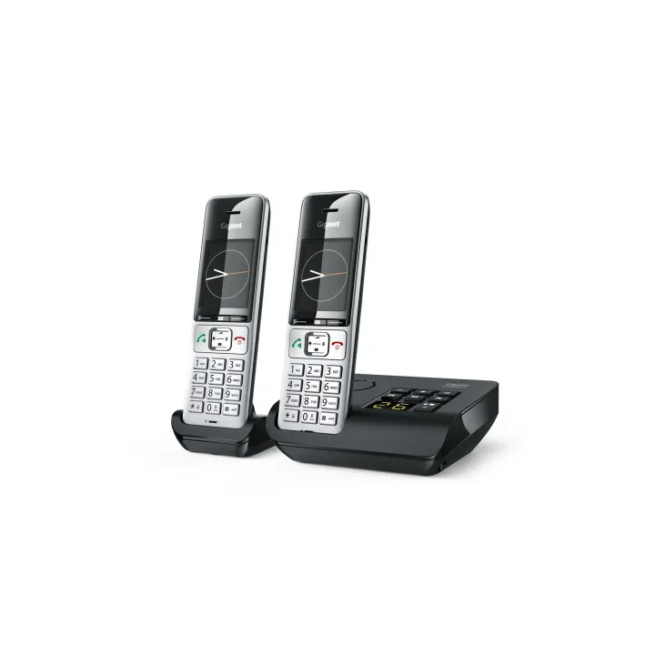 Gigaset Téléphone sans fil Comfort 500A Duo Noir-Argenté