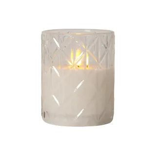 Star Trading Bougie LED Flamme Romb, O 10 x 12.5 cm, Transparent