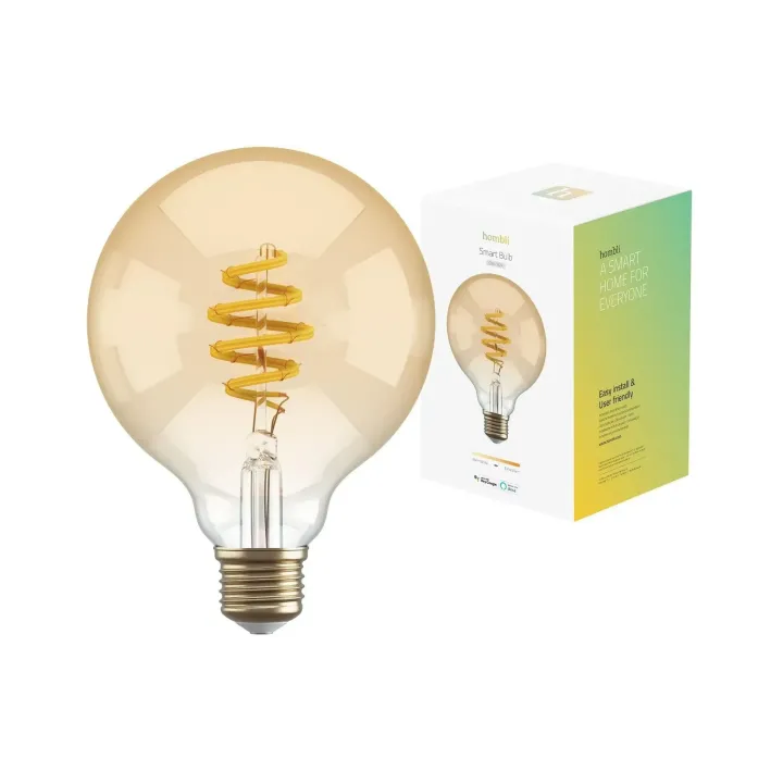 hombli Ampoule Smart Filament Bulb, E27, 5.5 W, ambre, globe