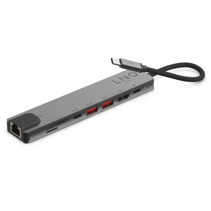 LINQ by ELEMENTS Station daccueil 8in1 PRO USB-C Multiport Hub