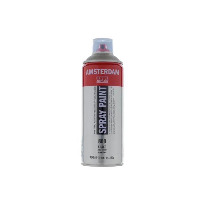 Amsterdam Acrylique en bombe 800 Argent semi-opaque, 400 ml