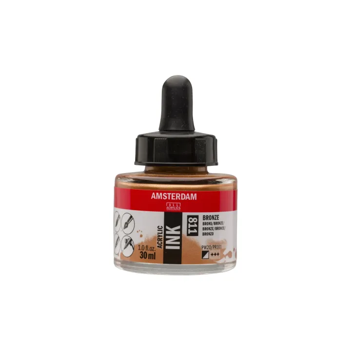 Amsterdam Encre acrylique 811 Bronze semi-couvrant, 30 ml 30 ml, Bronze