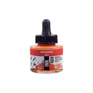 Amsterdam Encre acrylique 311 Vermillon transparent, 30 ml 30 ml, vermillon