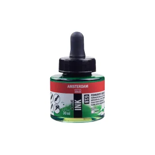 Amsterdam Encre acrylique 618 Vert clair transparent, 30 ml 30 ml, Vert