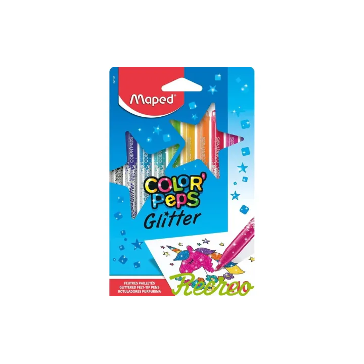 maped Crayon feutre Color Peps Paillettes, 10 pièces