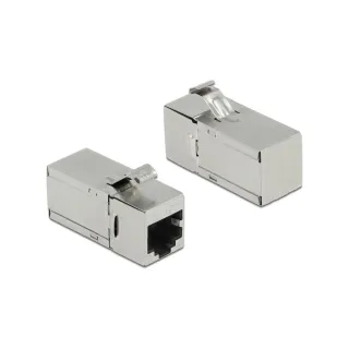 Delock Module Keystone RJ45 - RJ45 femelle, Cat.6A 90 degrés coudé