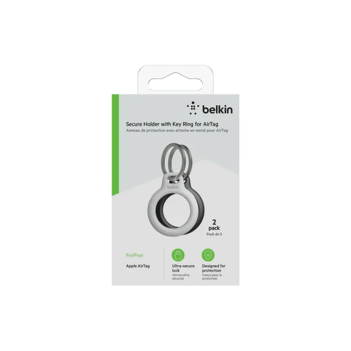 Belkin Secure Holder pour Apple AirTag Lot de 2 noir-blanc