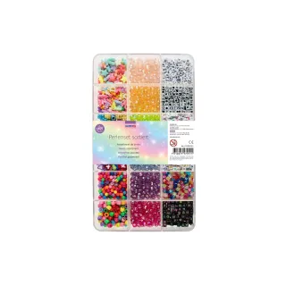 Glorex Kits de perles Plastique, env. 2400 pièces, multicolore