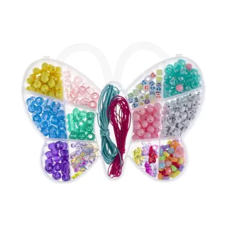 Glorex Kits de perles Papillon Plastique, env. 510 pièces, multicolore