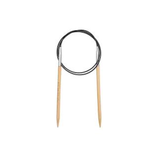 Prym 1530 Aiguille à tricoter circulaire BAMBUS 5.00 mm, 80 cm