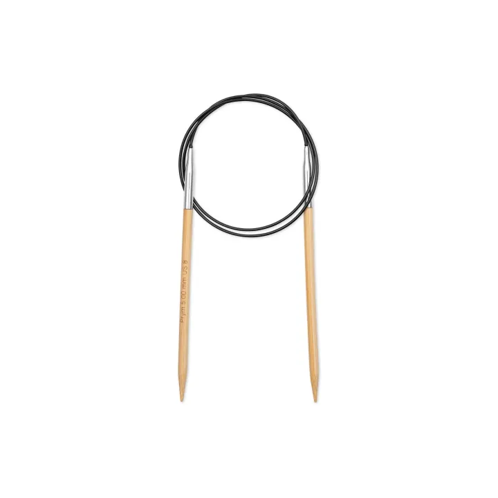Prym Aiguille à tricoter circulaire Bambou 5.00 mm, 80 cm