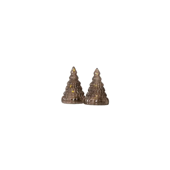 Sirius Décoration de table Arbre Lucy, set de 2, 9 cm, brun