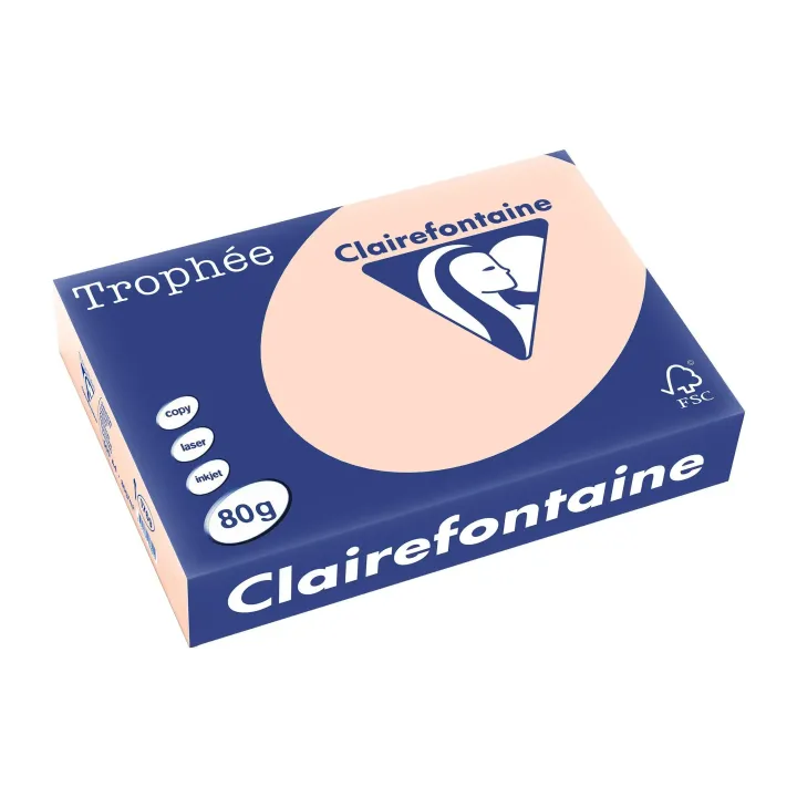 Clairefontaine Papier pour photocopie Trophée A4, 80 g-m², saumon, 500 feuilles