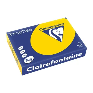 Clairefontaine Papier pour photocopie Trophée A4, 80 g-m², jaune doré, 500 feuilles