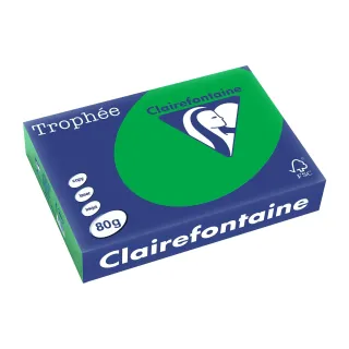 Clairefontaine Papier pour photocopie Trophée A4, 80 g-m², vert émeraude, 500 feuilles