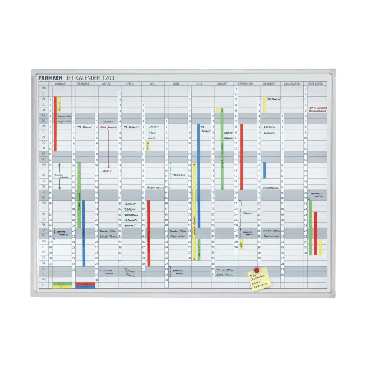 Franken Calendrier Calendrier annuel en allemand 90 cm x 120 cm, Blanc