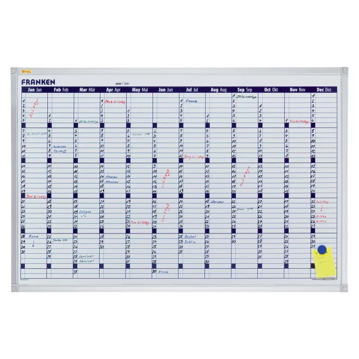 Franken Calendrier Calendrier annuel X-tra!Line 60 cm x 90 cm, Blanc