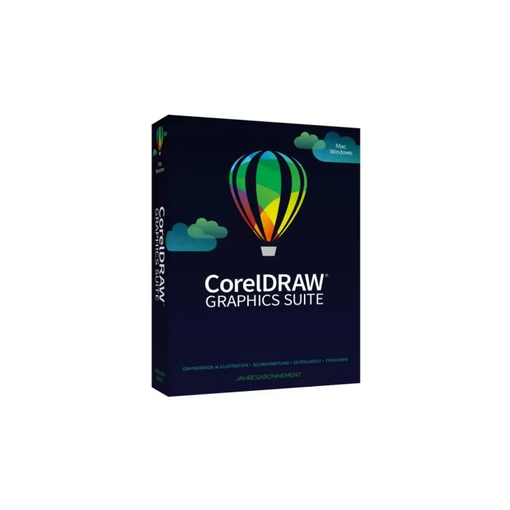 Corel CorelDraw Graphics Suite Agnostic Box, ABO, 1yr, Win-Mac, DE