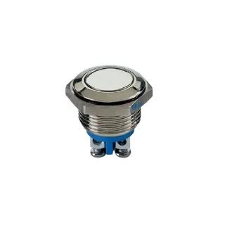 Velleman Bouton-poussoir en acier inoxydable 19 mm, plat 48 V DC - 2 A