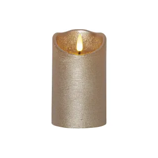 Star Trading Bougie LED Flamme Rustic, O 7.5 x 12.5 cm, Or