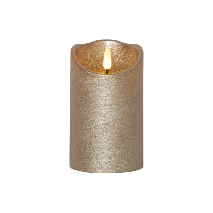 Star Trading Bougie LED Flamme Rustic, O 7.5 x 12.5 cm, Or