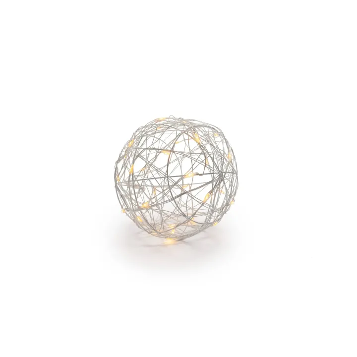 STT Décoration de table Boule 3D Bianco S, O 12 cm