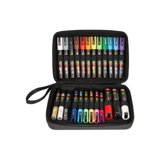 Uni Marqueur indélébile Uni POSCA Etui de 24 pièces assorties