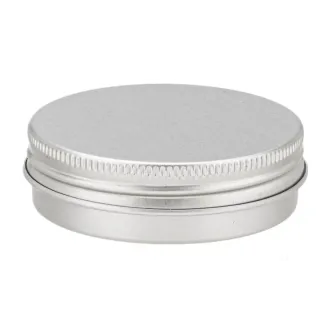 Glorex Barattolo per cosmetici Boîte à couvercle vissé en aluminium 25 ml, 2 pièces