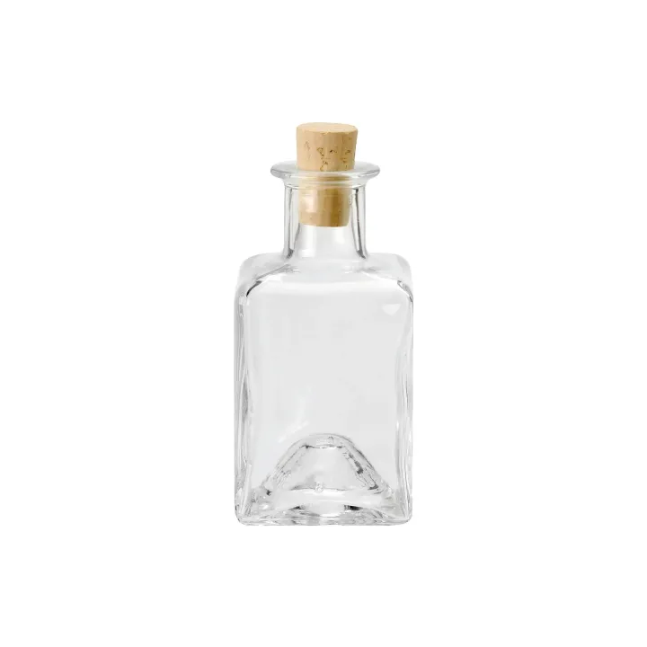 Glorex Bouteille en verre Carré, 200 ml