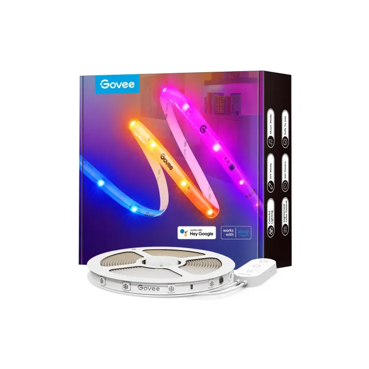 Govee Bande LED Wi-Fi intelligent + Bluetooth, 10 m, RGBIC