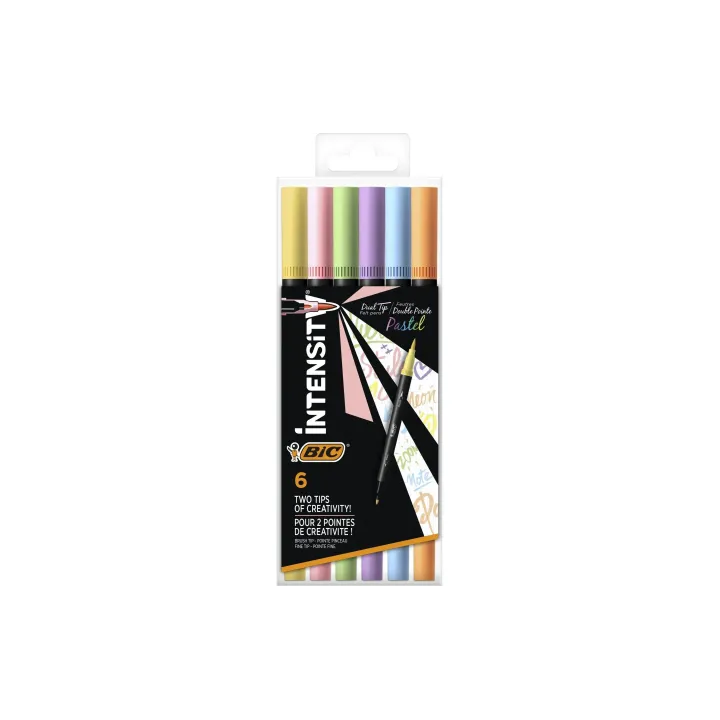 BIC Crayon feutre Dual Tip Pastel, 6 pièces