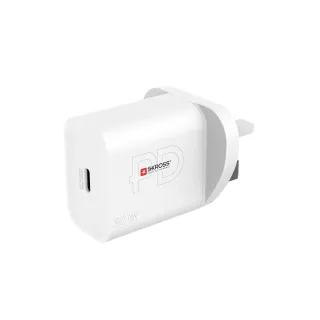 SKROSS Chargeur mural USB USB-C Power Delivery, UK, 30 W, Blanc