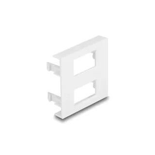 Delock Plaque de module Easy 45 2x coupes rectangulaires 5 pièces, Blanc